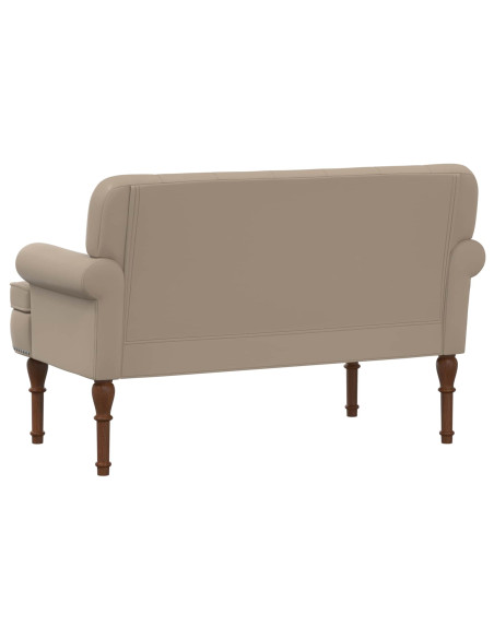 Loveseat con bottoni imbottiti Cappuccino 120 x 65 x 77 cm