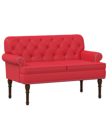 Loveseat con bottoni imbottiti Rosso 120 x 65 x 77 cm