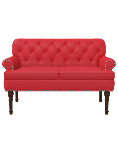 Loveseat con bottoni imbottiti Rosso 120 x 65 x 77 cm