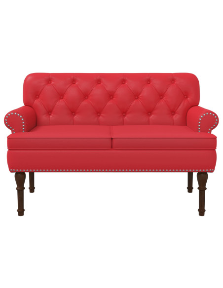 Loveseat con bottoni imbottiti Rosso 120 x 65 x 77 cm