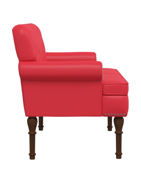 Loveseat con bottoni imbottiti Rosso 120 x 65 x 77 cm