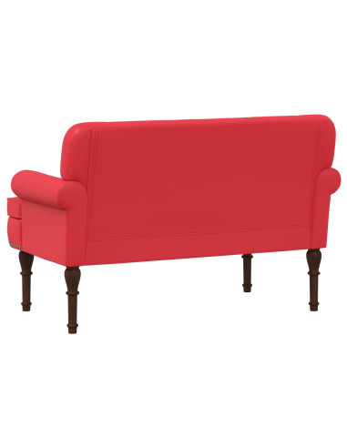 Loveseat con bottoni imbottiti Rosso 120 x 65 x 77 cm
