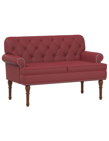Loveseat con bottoni imbottiti Rosso Vino 120 x 65 x 77 cm