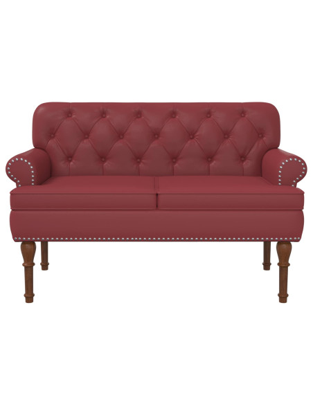 Loveseat con bottoni imbottiti Rosso Vino 120 x 65 x 77 cm