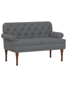Loveseat con bottoni imbottiti Grigio 120 x 65 x 77 cm 2