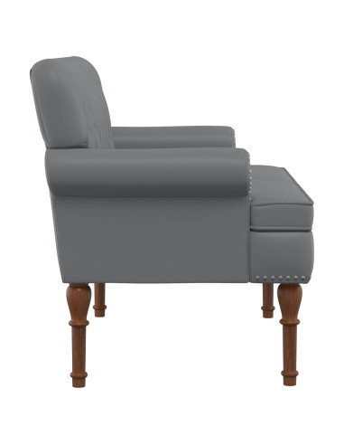 Loveseat con bottoni imbottiti Grigio 120 x 65 x 77 cm