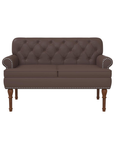 Loveseat con bottoni imbottiti Marrone 120 x 65 x 77 cm