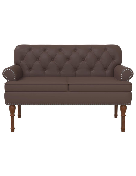 Loveseat con bottoni imbottiti Marrone 120 x 65 x 77 cm