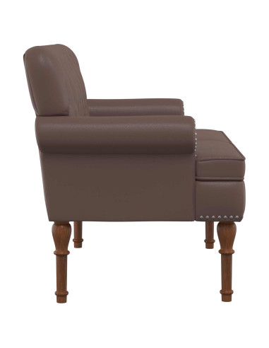 Loveseat con bottoni imbottiti Marrone 120 x 65 x 77 cm