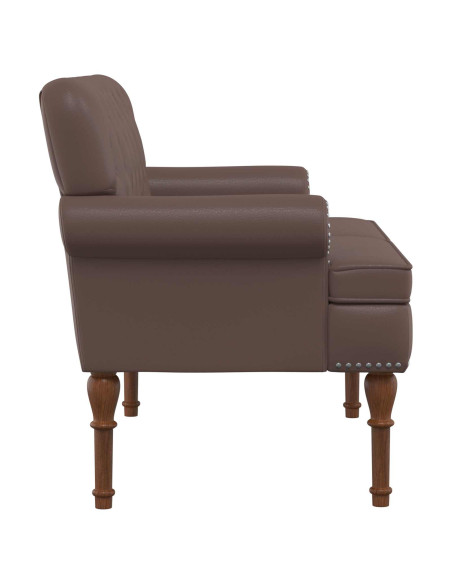 Loveseat con bottoni imbottiti Marrone 120 x 65 x 77 cm