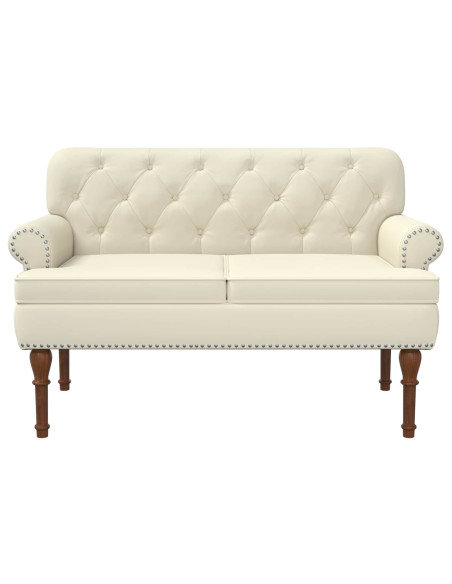 Loveseat con bottoni imbottiti Crema 120 x 65 x 77 cm