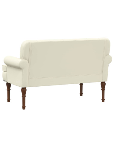Loveseat con bottoni imbottiti Crema 120 x 65 x 77 cm