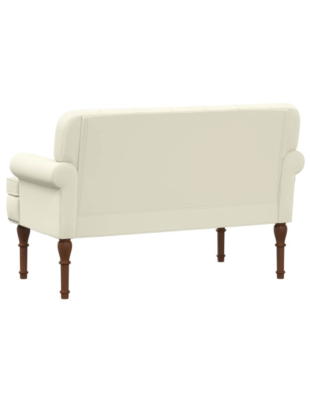 Loveseat con bottoni imbottiti Crema 120 x 65 x 77 cm