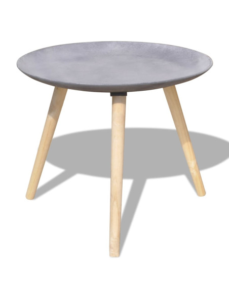 Set Tavolini da Salotto 2 pz 55 cm e 44 cm Grigio Cemento