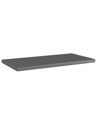 Ripiani per Libreria 8pz Grigio Lucido 40x20x1,5cm Multistrato