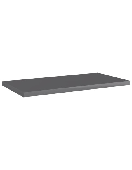Ripiani per Libreria 8pz Grigio Lucido 40x20x1,5cm Multistrato