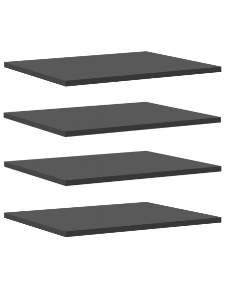 Ripiani per Libreria 4pz Grigi 40x50x1,5cm in Legno Multistrato