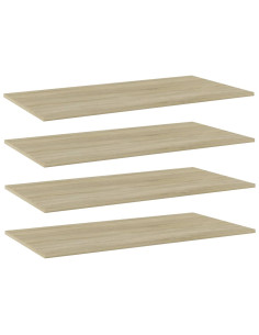 Ripiani per Libreria 4pz Rovere Sonoma 100x50x1,5cm Multistrato