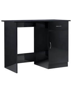 Scrivania Nero Lucido 100x50x76 cm in Legno Multistrato