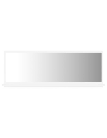 Specchio da Bagno Bianco 100x10,5x37 cm in Legno Multistrato