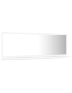 Specchio da Bagno Bianco 100x10,5x37 cm in Legno Multistrato 2