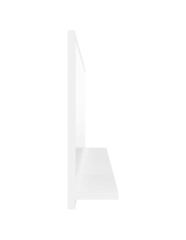 Specchio da Bagno Bianco 100x10,5x37 cm in Legno Multistrato