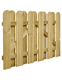 Cancello da giardino 100 x 75 cm Legno Massello di Pino Verde 2