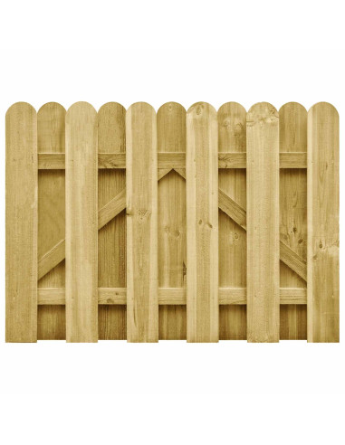 Cancello da giardino 100 x 75 cm Legno Massello di Pino Verde