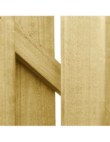 Cancello da giardino 100 x 75 cm Legno Massello di Pino Verde