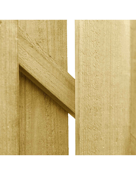 Cancello da giardino 100 x 75 cm Legno Massello di Pino Verde