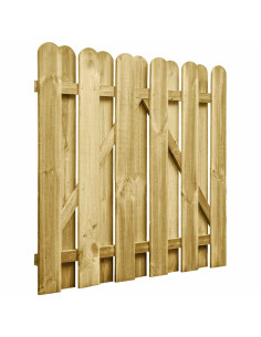 Cancello da giardino 100 x 100 cm Legno Massello di Pino Verde 2