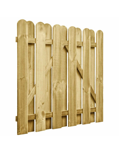 Cancello da giardino 100 x 100 cm Legno Massello di Pino Verde