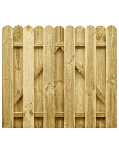 Cancello da giardino 100 x 100 cm Legno Massello di Pino Verde