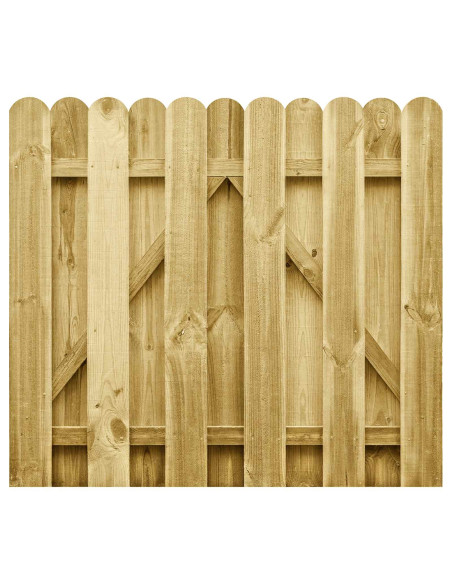 Cancello da giardino 100 x 100 cm Legno Massello di Pino Verde