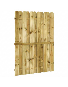 Cancello da giardino 100 x 150 cm Legno Massello di Pino Verde 2