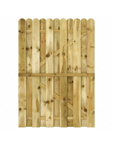Cancello da giardino 100 x 150 cm Legno Massello di Pino Verde