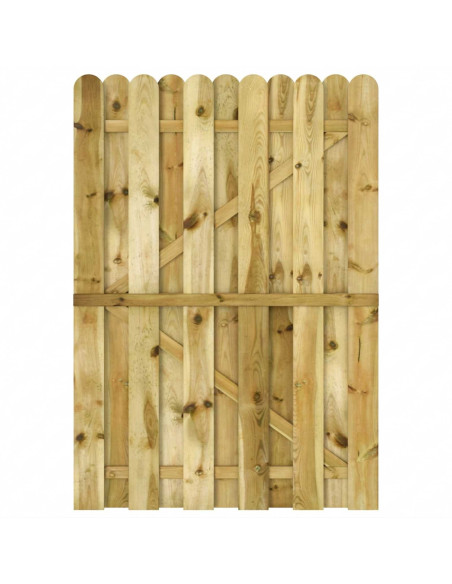 Cancello da giardino 100 x 150 cm Legno Massello di Pino Verde
