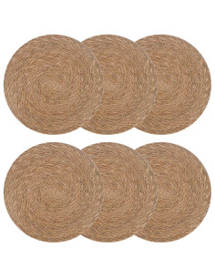 Tovagliette in erba di mare 6 pcs Naturale Ø 30 cm