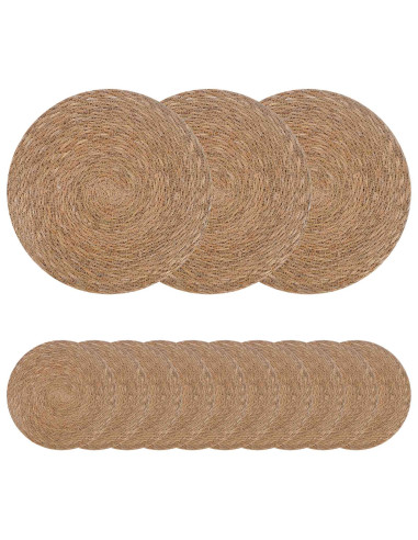 Tovagliette in erba di mare 50 pcs Naturale Ø 30 cm