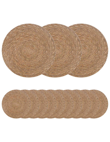 Tovagliette in erba di mare 50 pcs Naturale Ø 30 cm