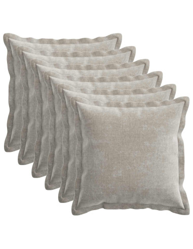 Federa 6 pcs HOUTEN Grigio Chiaro 30 x 30 cm Tessuto Chenille