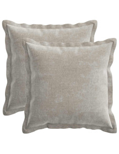 Federa 2 pcs HOUTEN Grigio Chiaro 40 x 40 cm Tessuto Chenille