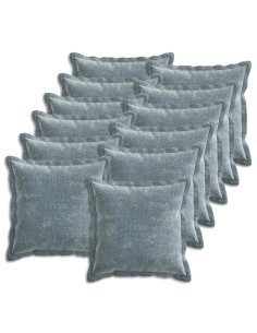 Federa 12 pcs HOUTEN Azzurro 40 x 40 cm Tessuto Chenille