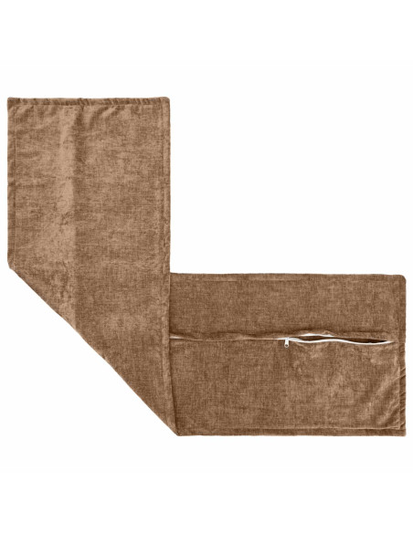 Federa 2 pcs HOUTEN Marrone 40 x 145 cm Tessuto Chenille