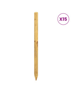 Pali per Recinzione 15 pz Verde 100 cm Legno Massello di Pino 2
