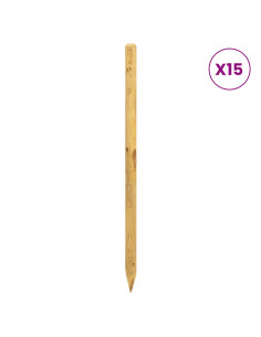 Pali per Recinzione 15 pz Verde 120 cm Legno Massello di Pino 2