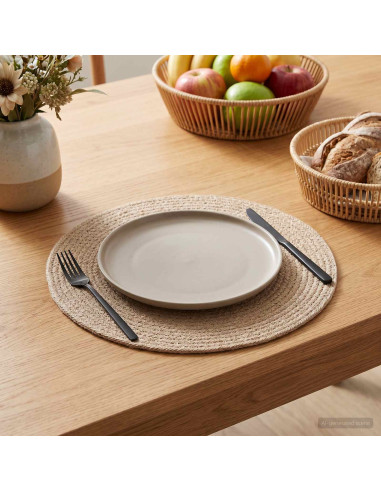 Sottobicchieri in juta 12 pcs Naturale Ø 30 cm 100% Juta Tossa