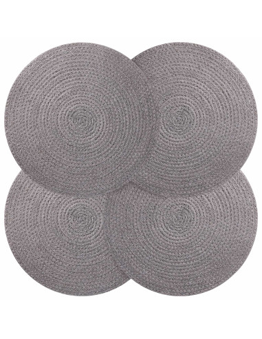 Sottobicchieri in juta 4 pcs Grigio Ø 30 cm 100% Juta Tossa