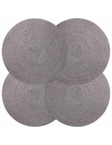 Sottobicchieri in juta 4 pcs Grigio Ø 30 cm 100% Juta Tossa