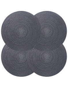 Sottobicchieri in juta 4 pcs Grigio scuro Ø 30 cm